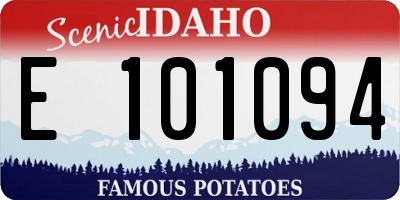 ID license plate E101094