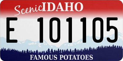 ID license plate E101105