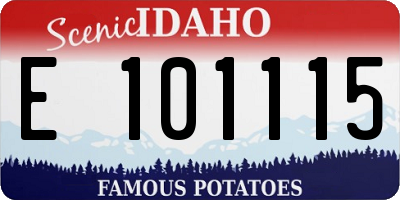 ID license plate E101115