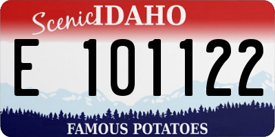 ID license plate E101122