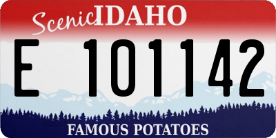 ID license plate E101142