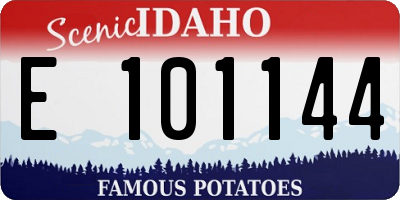 ID license plate E101144