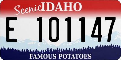 ID license plate E101147