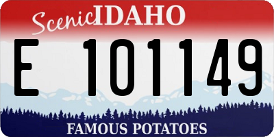 ID license plate E101149