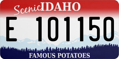 ID license plate E101150