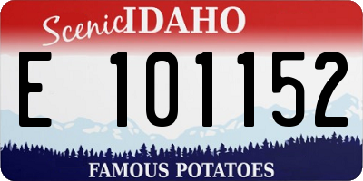 ID license plate E101152