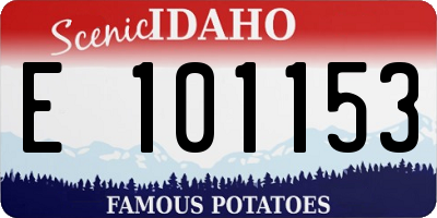 ID license plate E101153