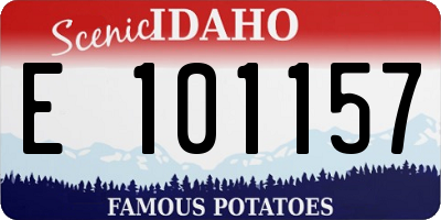 ID license plate E101157