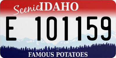 ID license plate E101159