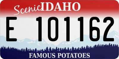 ID license plate E101162