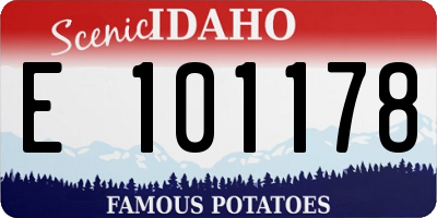 ID license plate E101178
