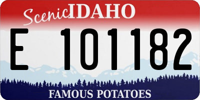 ID license plate E101182