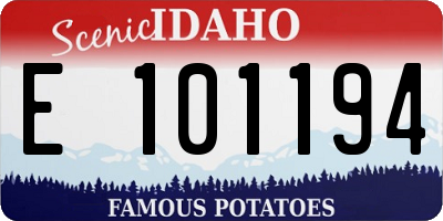 ID license plate E101194