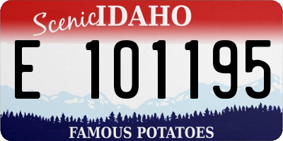 ID license plate E101195