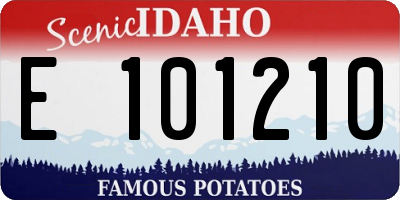 ID license plate E101210