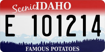ID license plate E101214