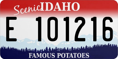 ID license plate E101216