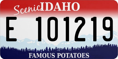ID license plate E101219