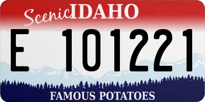 ID license plate E101221