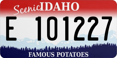 ID license plate E101227