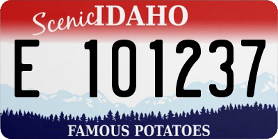 ID license plate E101237