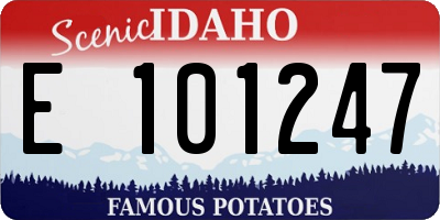 ID license plate E101247