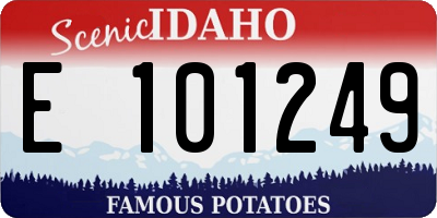 ID license plate E101249