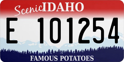 ID license plate E101254