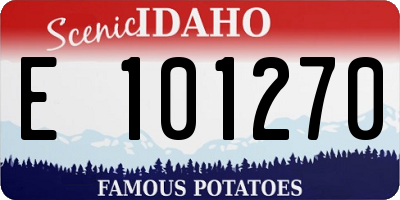 ID license plate E101270