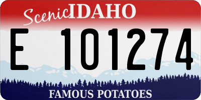 ID license plate E101274