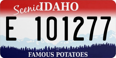 ID license plate E101277