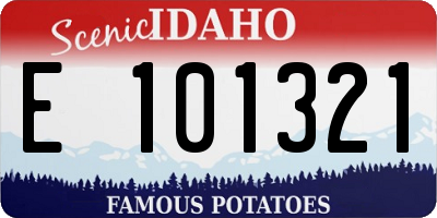 ID license plate E101321