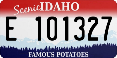 ID license plate E101327