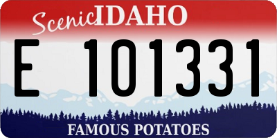 ID license plate E101331