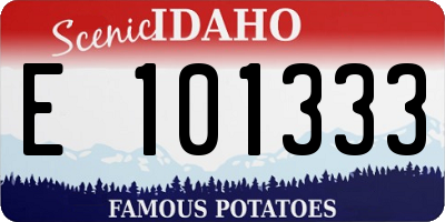 ID license plate E101333