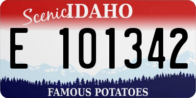 ID license plate E101342