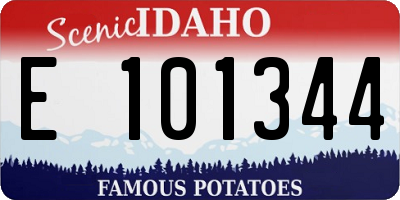 ID license plate E101344