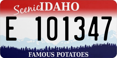 ID license plate E101347
