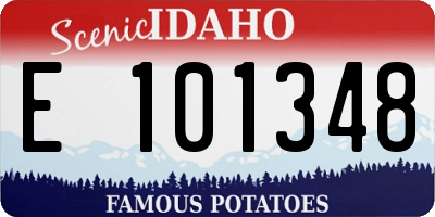ID license plate E101348