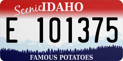 ID license plate E101375