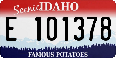 ID license plate E101378