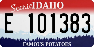 ID license plate E101383