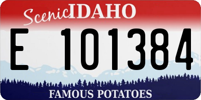 ID license plate E101384