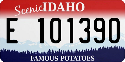 ID license plate E101390