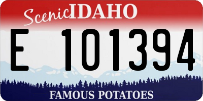 ID license plate E101394