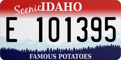 ID license plate E101395