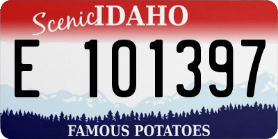 ID license plate E101397