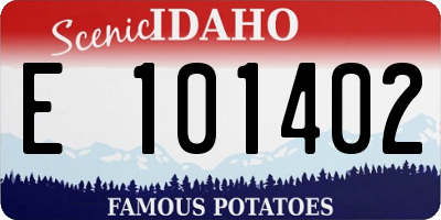 ID license plate E101402