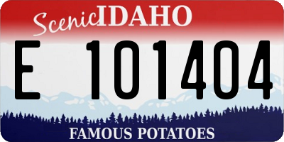 ID license plate E101404