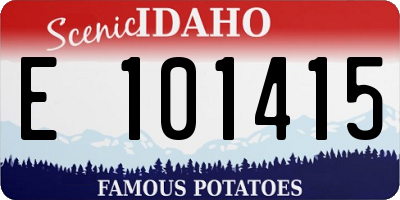ID license plate E101415